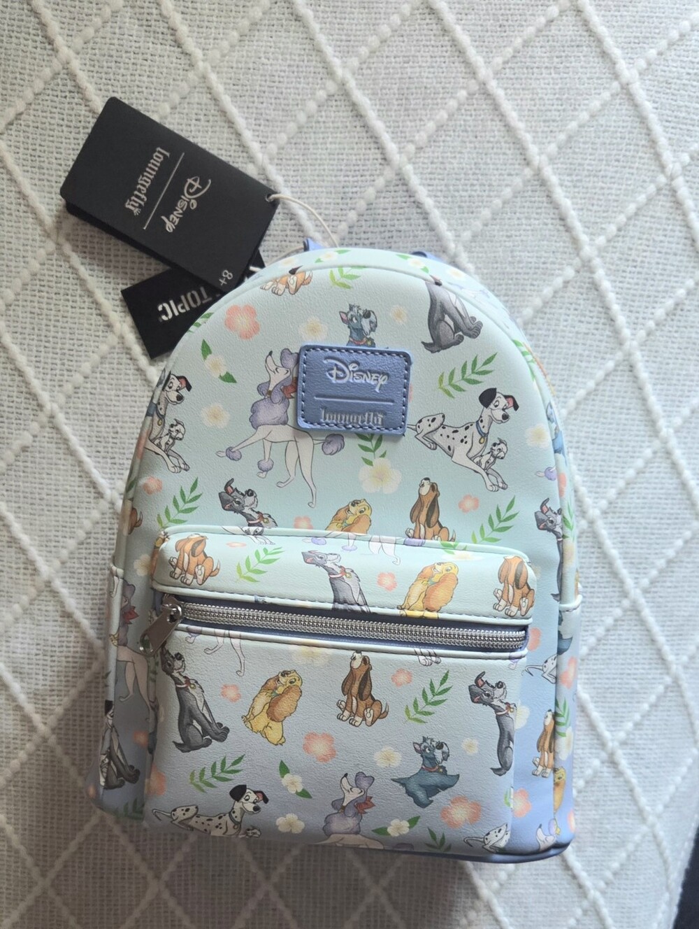 Loungefly Disney Dogs Floral Mini Backpack Blue